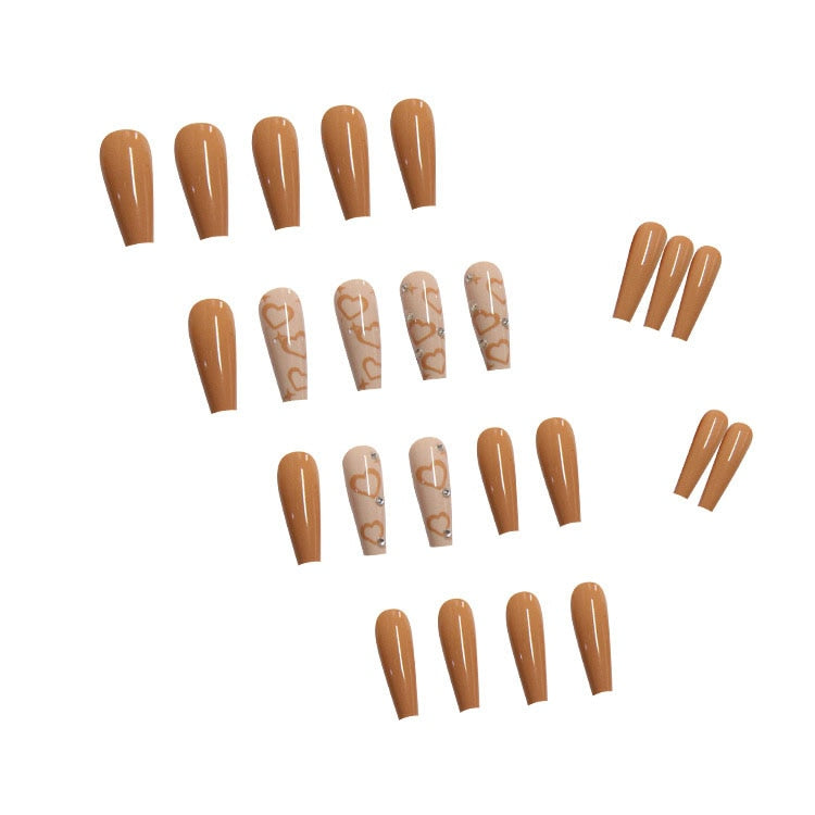 Nude Heart Coffin Fake Nails - Trendy Things To Buy